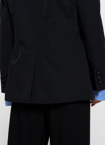 double cuff travel blazer | black
