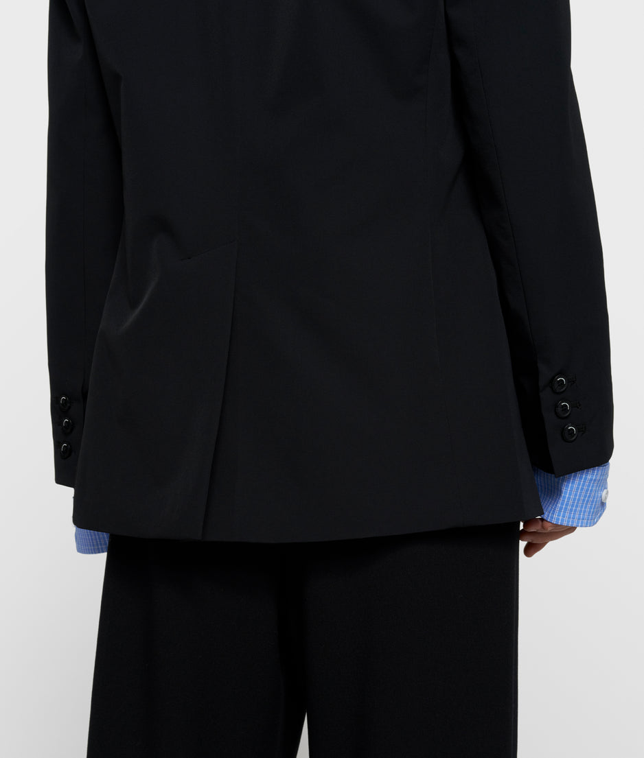 double cuff travel blazer | black