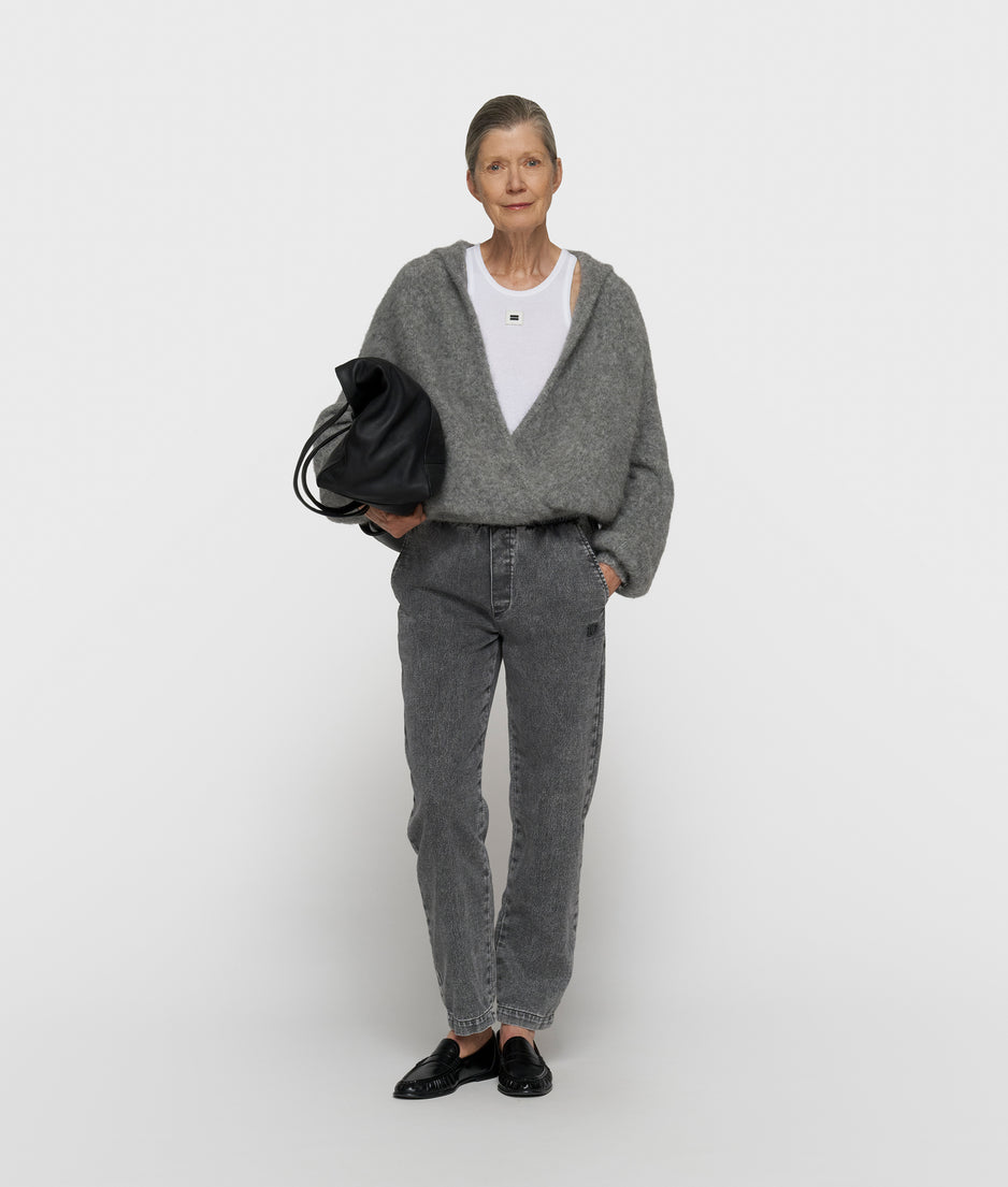 easy pants jog denim | black