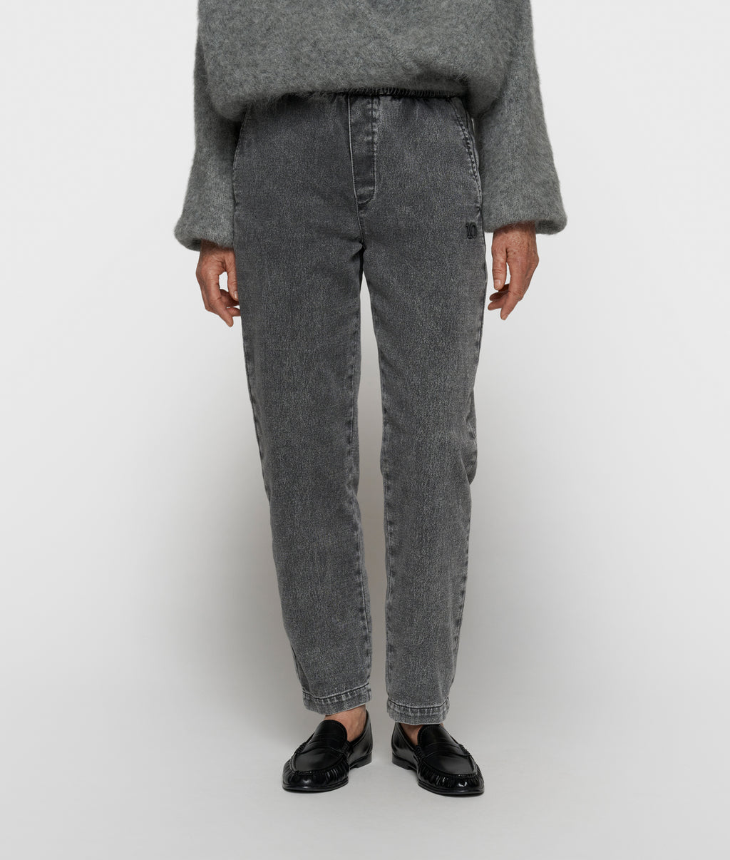 easy broek jog denim | black