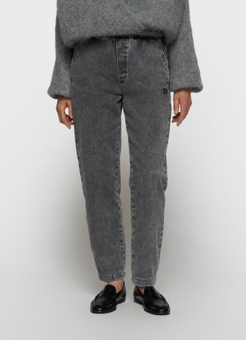 easy pants jog denim | black