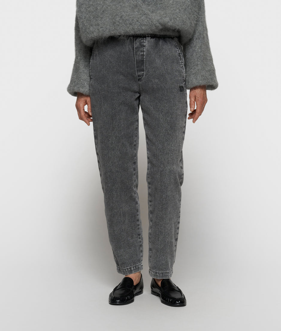 easy pants jog denim | black