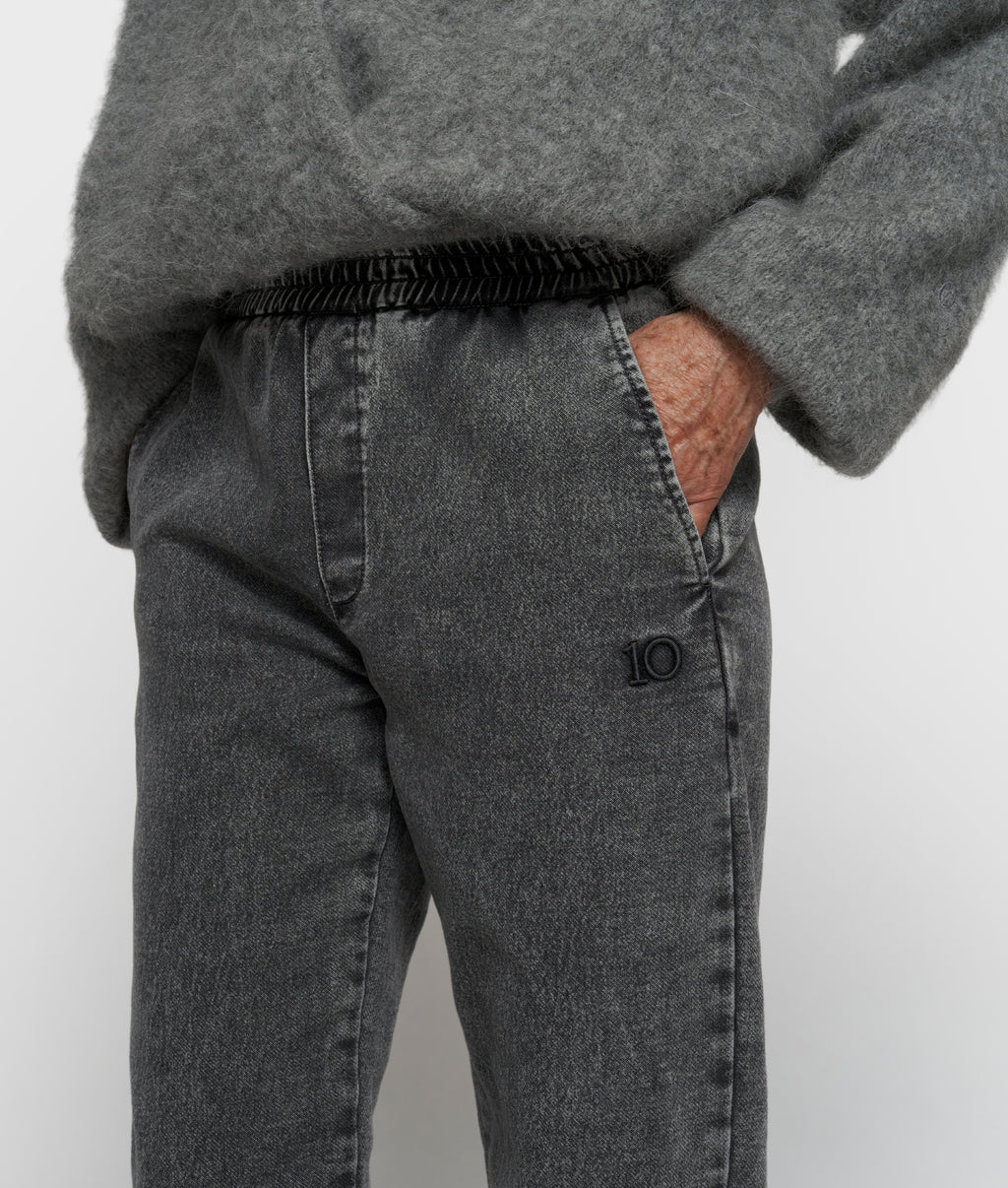 easy broek jog denim | black