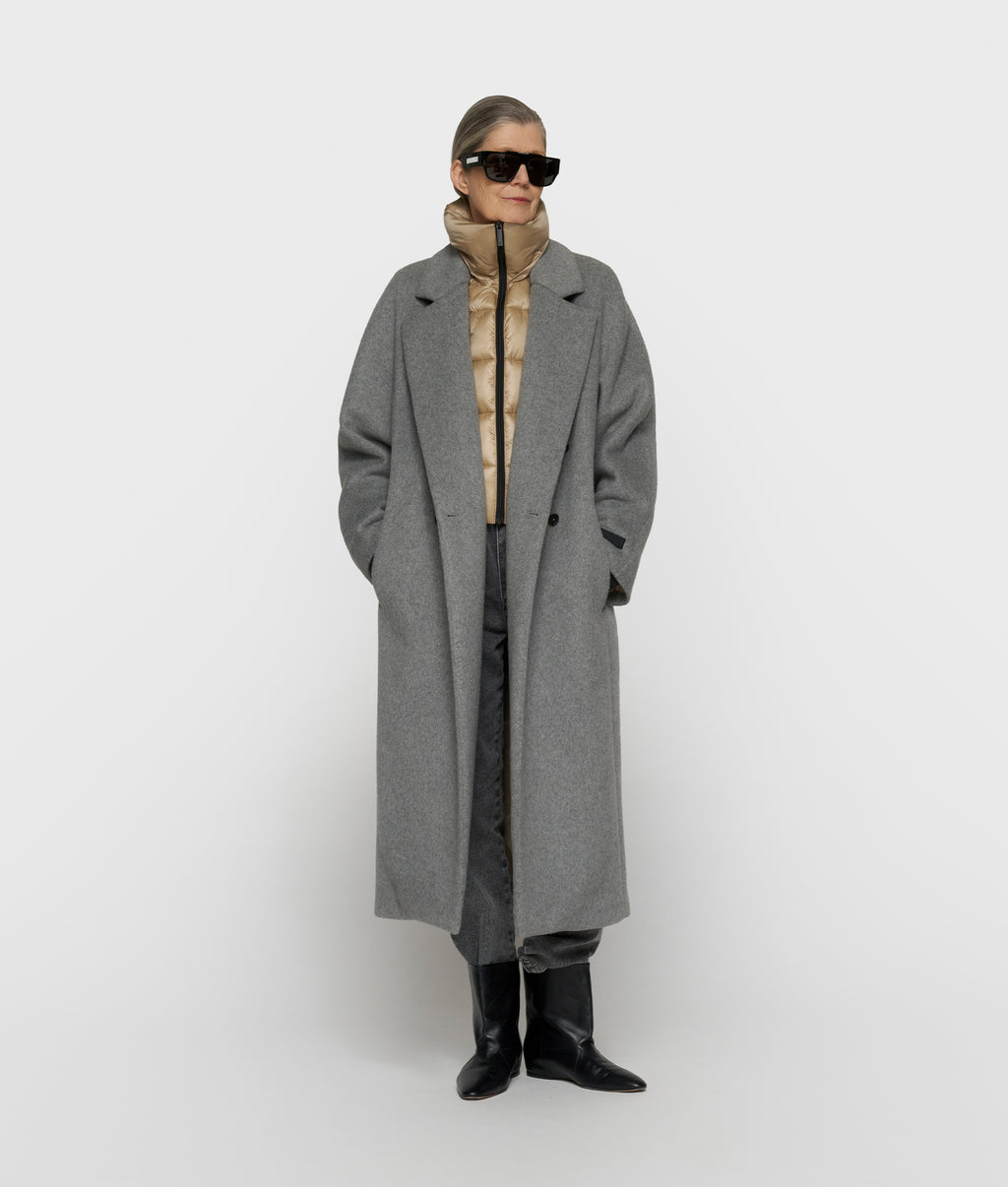 Wollmantel The Chic | grey melee
