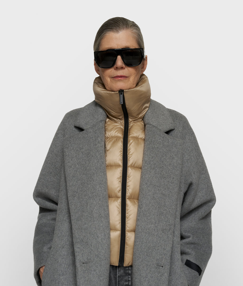 Wollmantel The Chic | grey melee