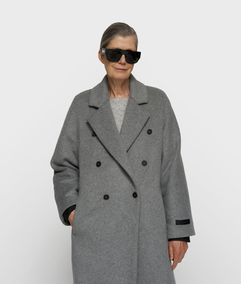 Wollmantel The Chic | grey melee