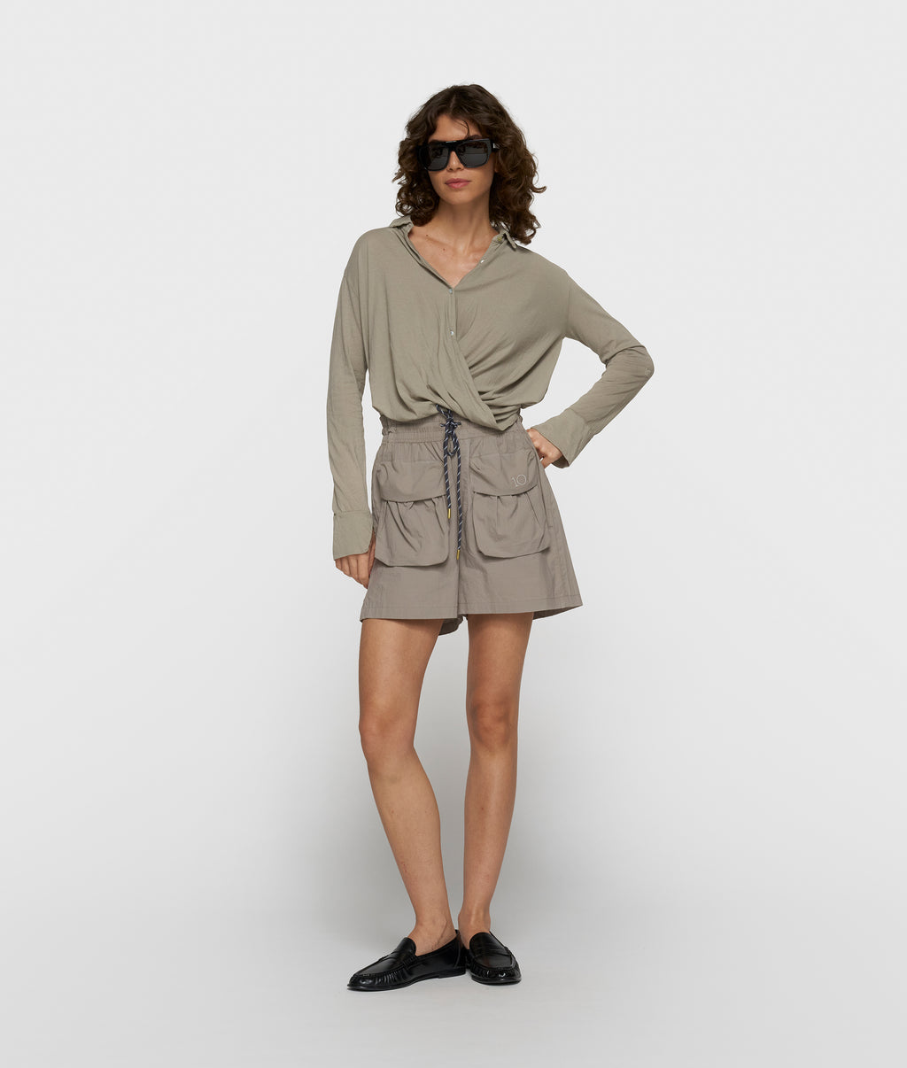 wrap blouse | fog