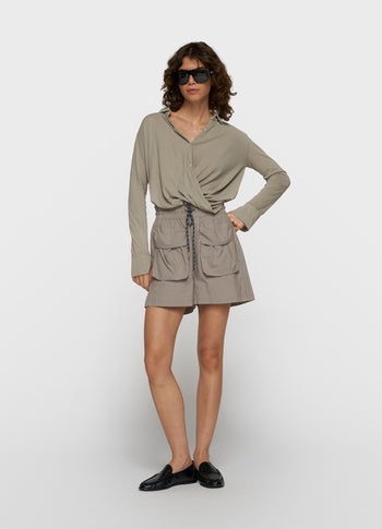 wrap blouse | fog