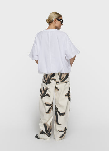 balloon blouse | white