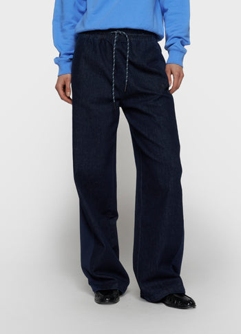 western pants chambray | dark blue