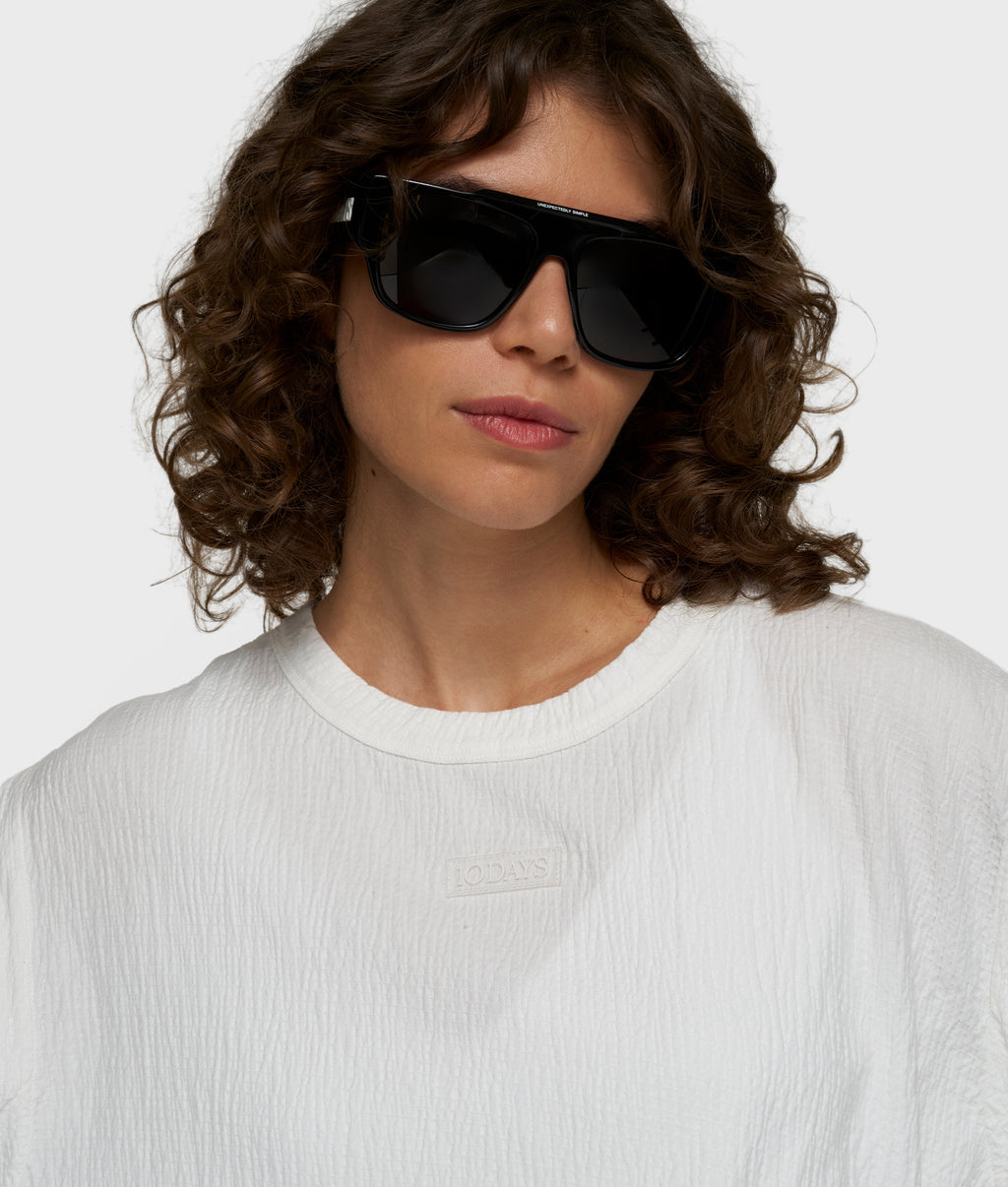 round neck tee | ecru