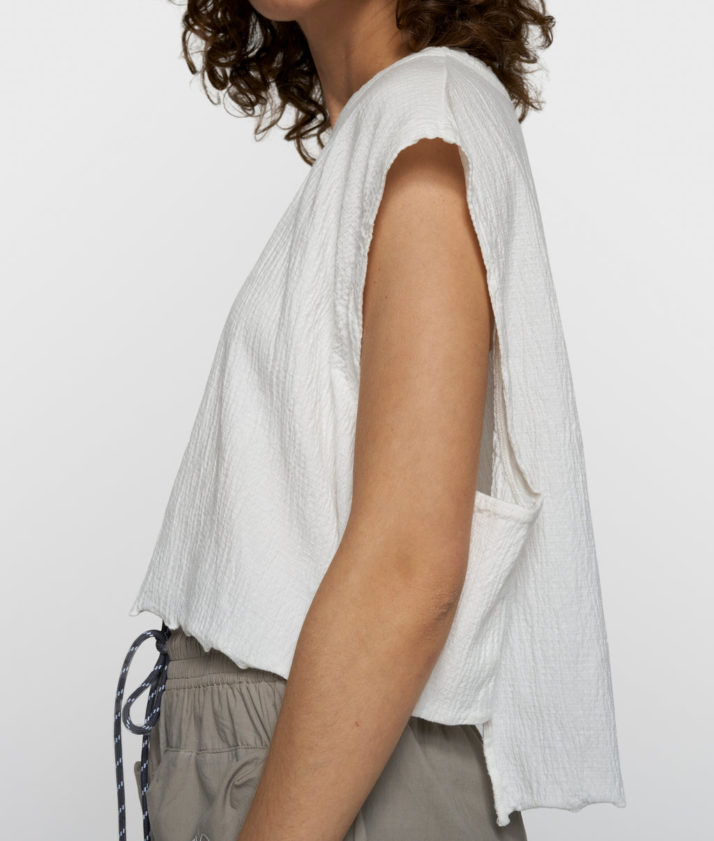 round neck tee | ecru
