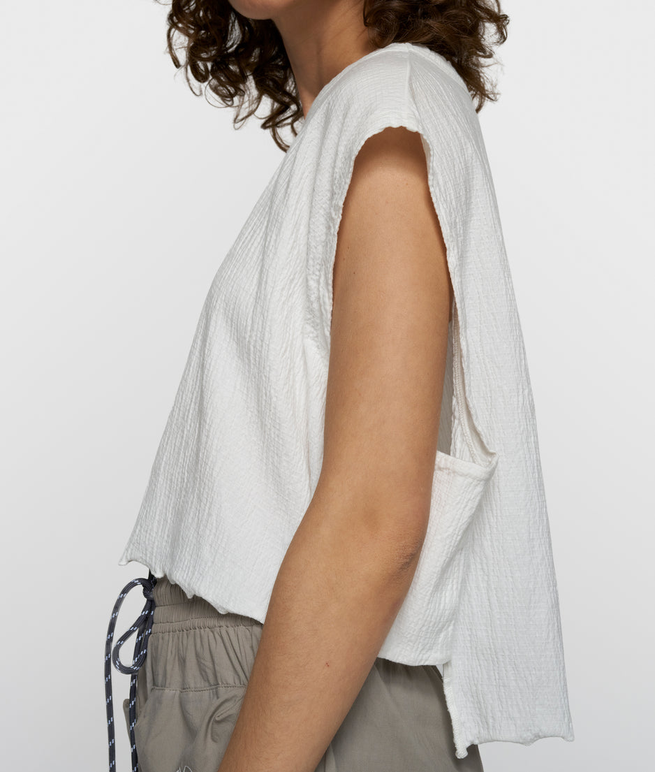 round neck tee | ecru