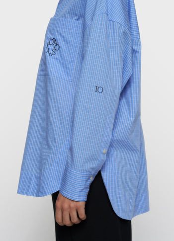 long sleeve shirt check | ultramarine
