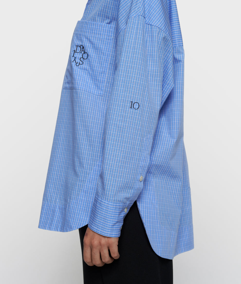 long sleeve shirt check | ultramarine