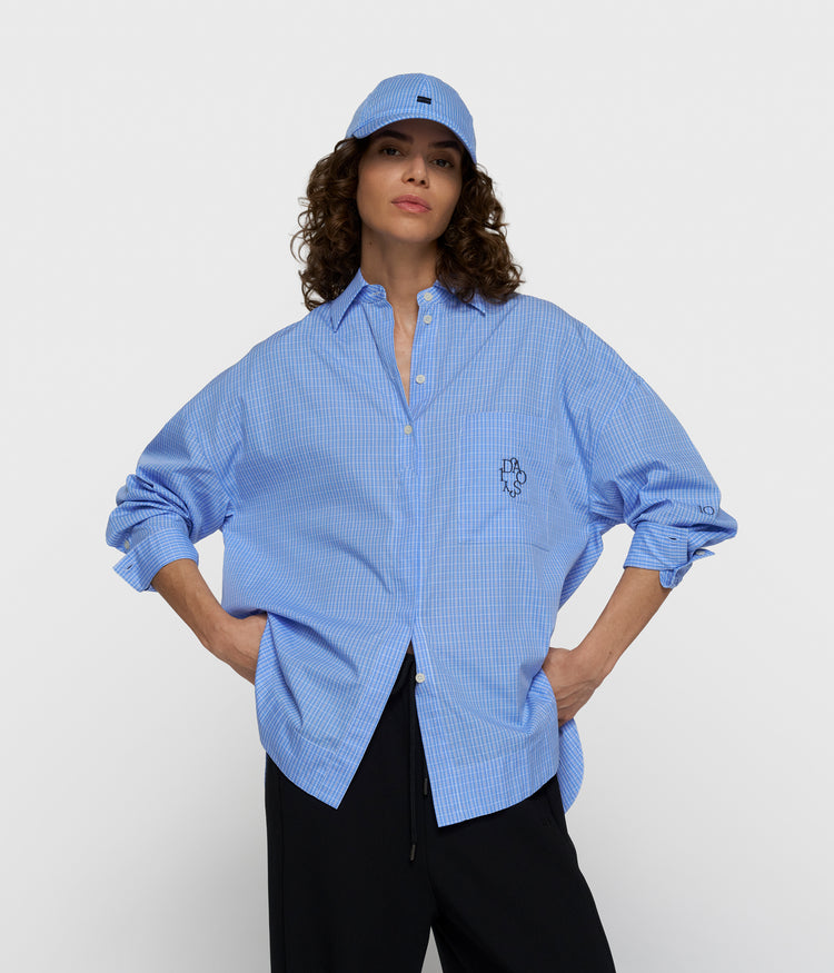 long sleeve shirt check | ultramarine