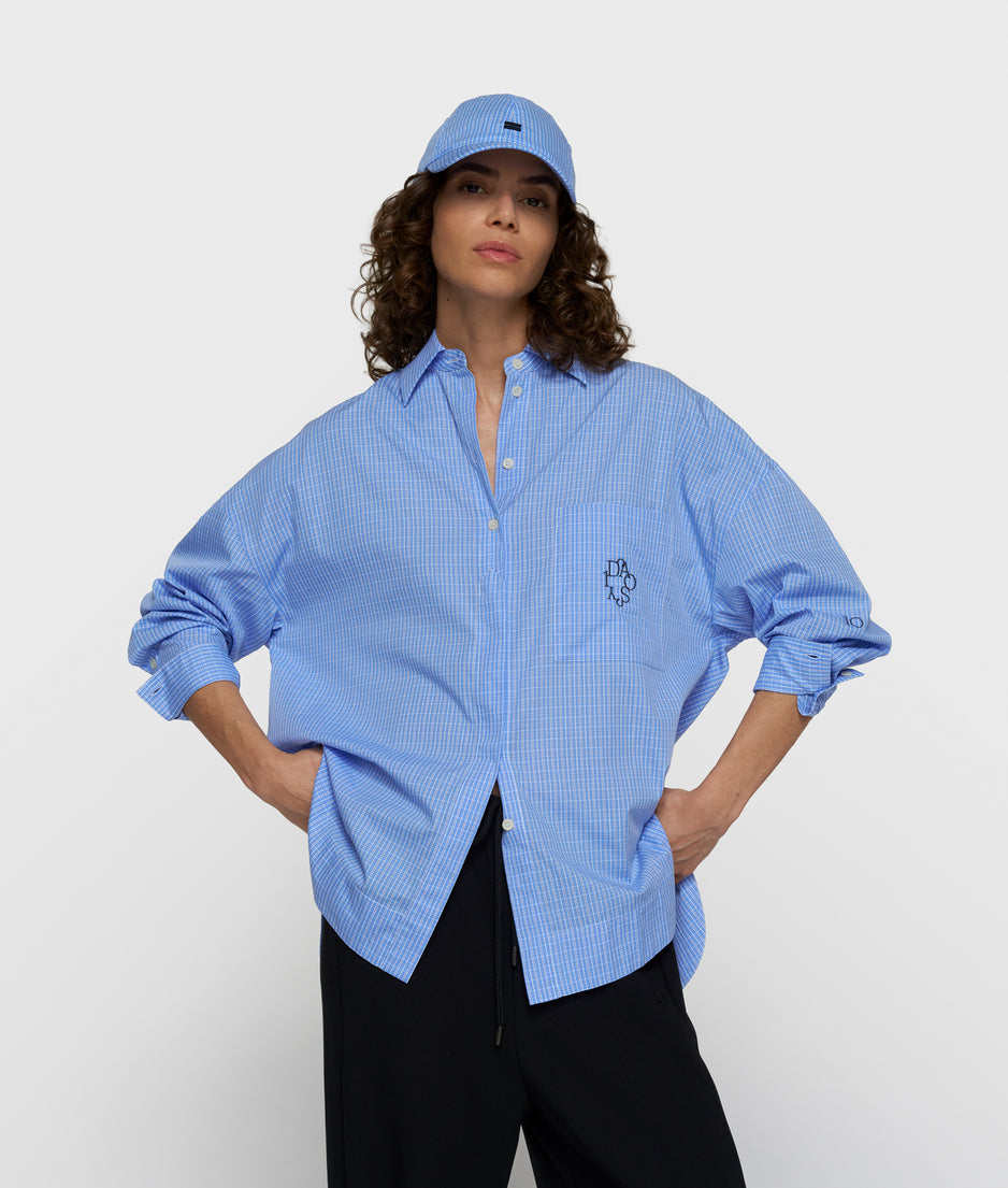 long sleeve shirt check | ultramarine