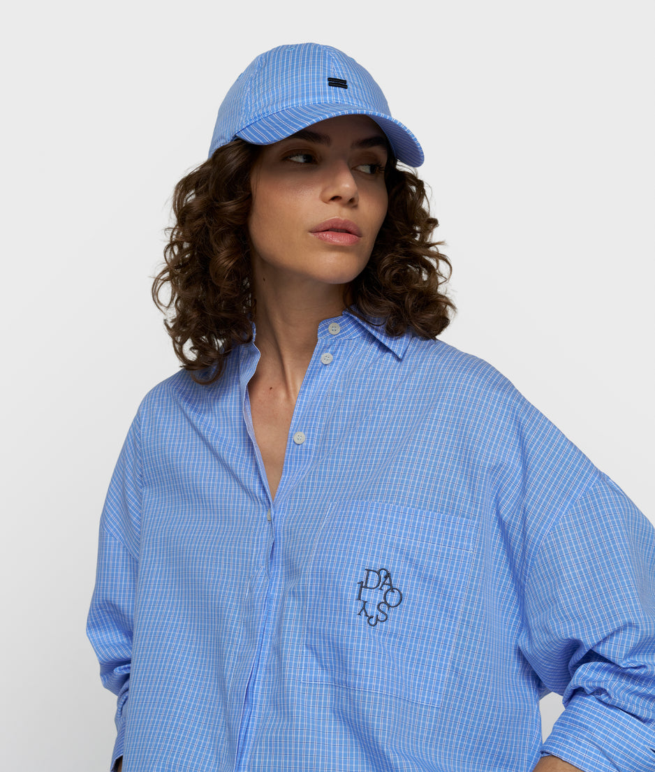 long sleeve shirt check | ultramarine