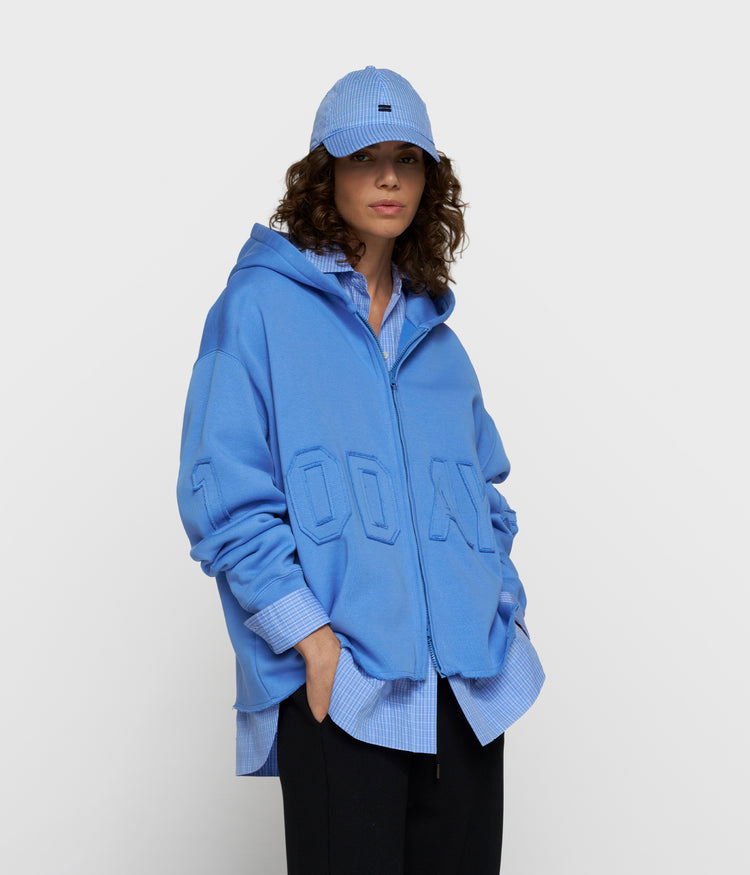 statement zip hoodie | ultramarine