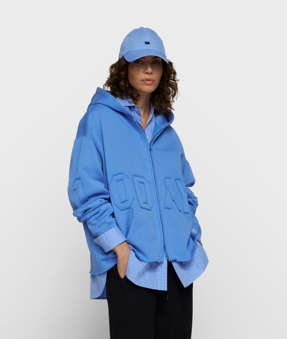 statement zip hoodie | ultramarine
