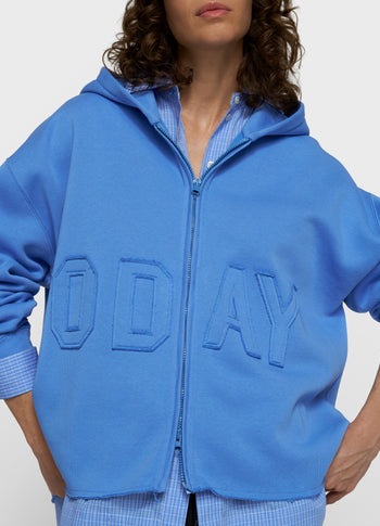 statement zip hoodie | ultramarine
