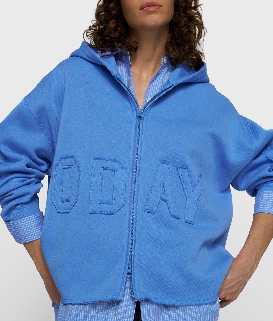 statement zip hoodie | ultramarine