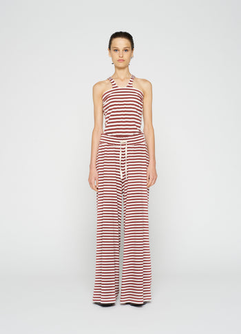 sporty wrapper stripes | warm white/burgundy