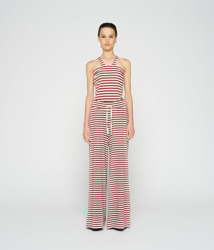 sporty wrapper stripes | warm white/burgundy