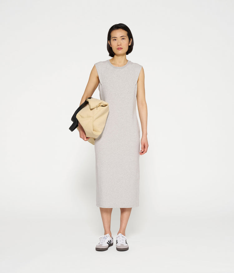 easy sleeveless dress | light grey melee