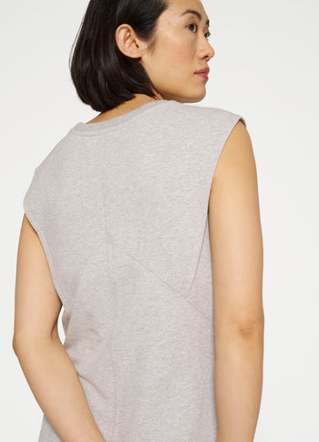 easy sleeveless dress | light grey melee