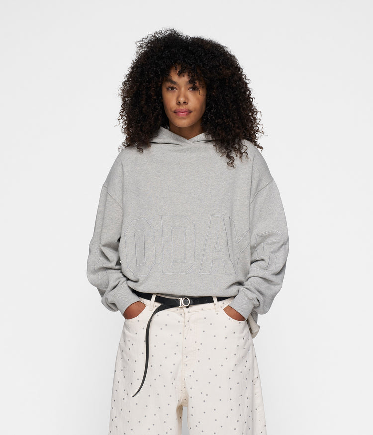 statement hoodie | light grey melee