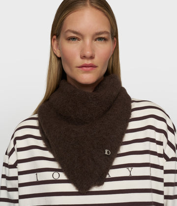 knit bandana | deep wine