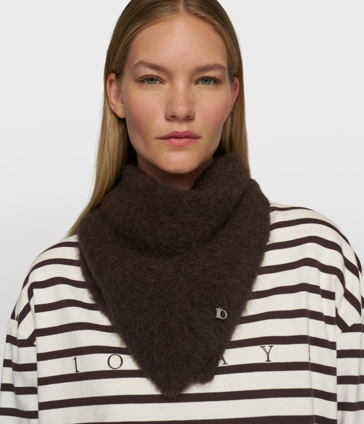 knit bandana | deep wine