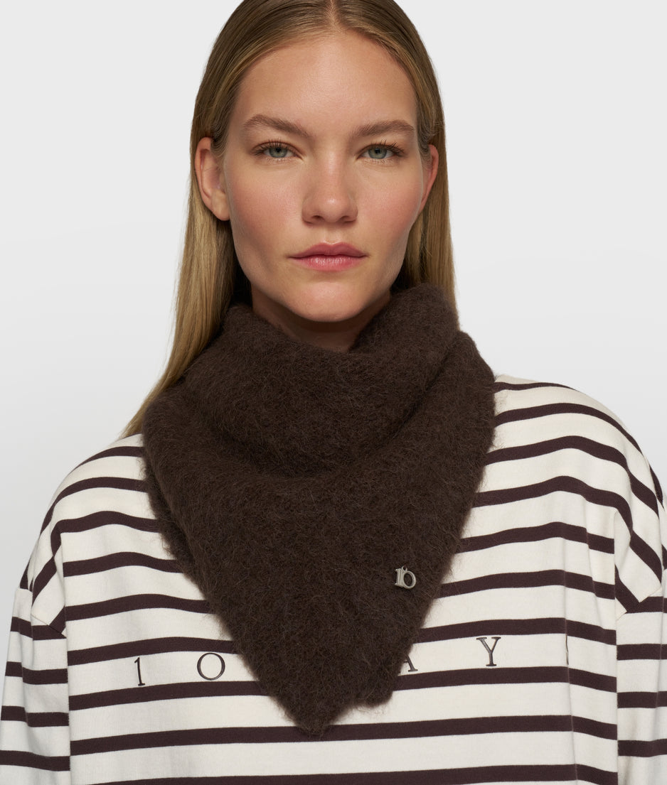 knit bandana | deep wine