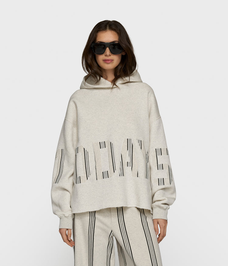 statement hoodie 10DAYS | soft white melee