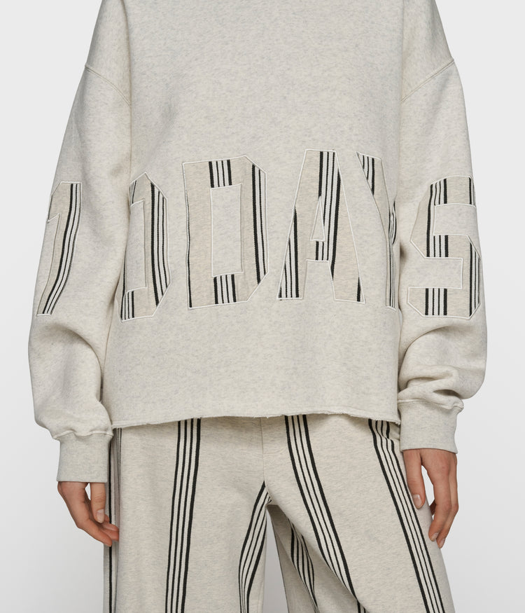 statement hoodie 10DAYS | soft white melee