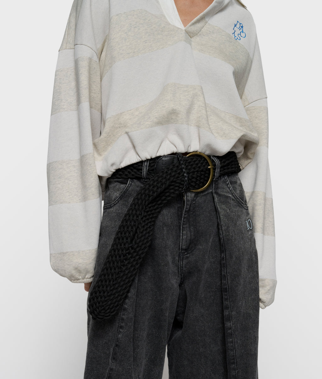 braided belt | black
