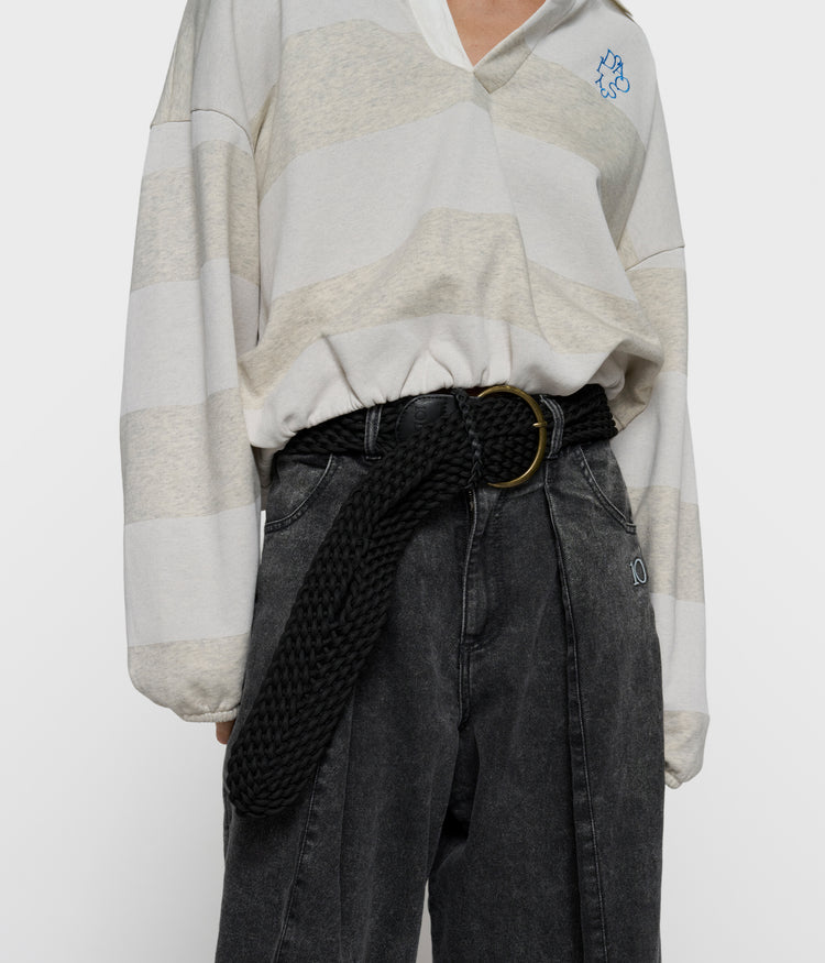 braided belt | black