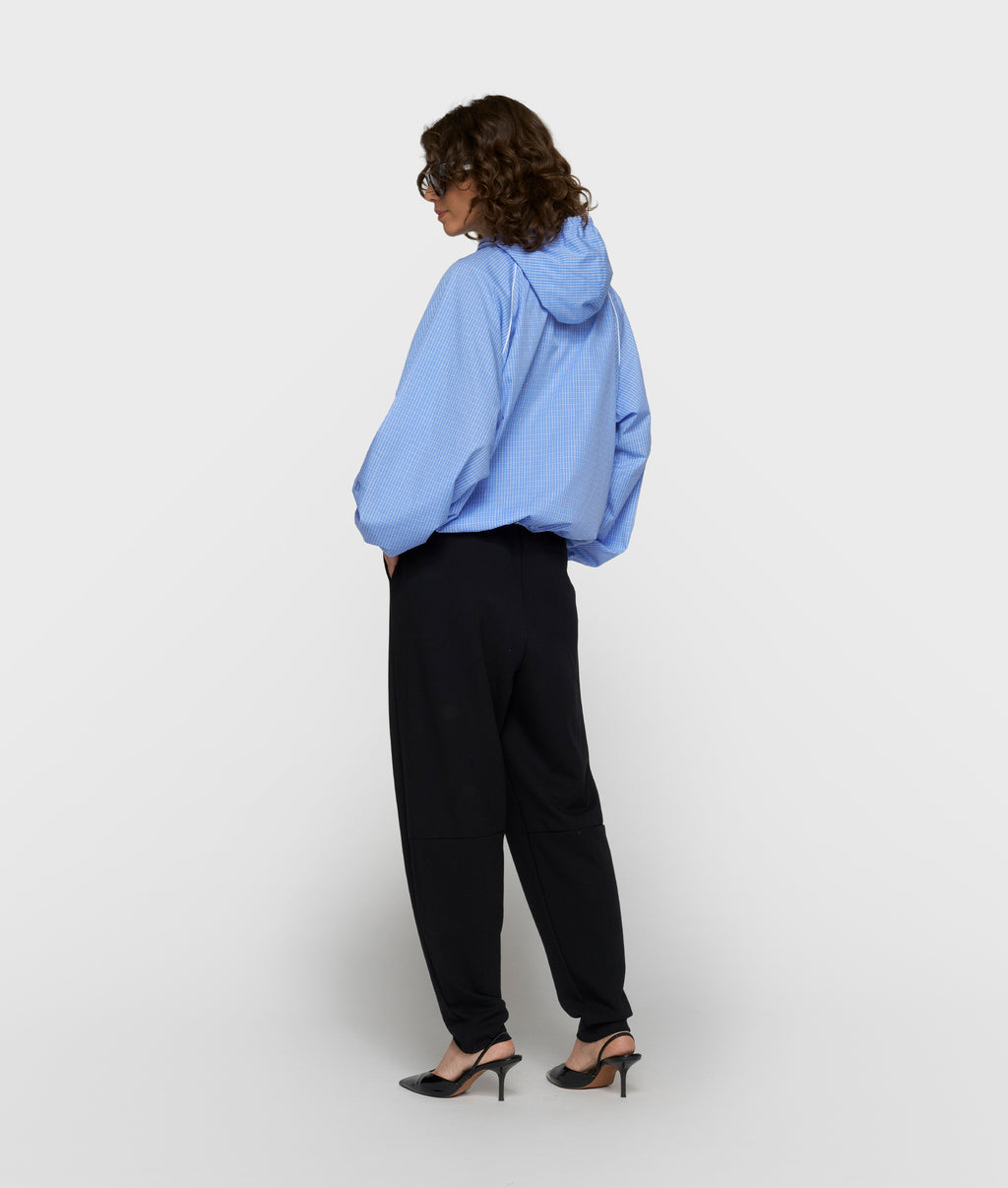 hooded jacket check | ultramarine