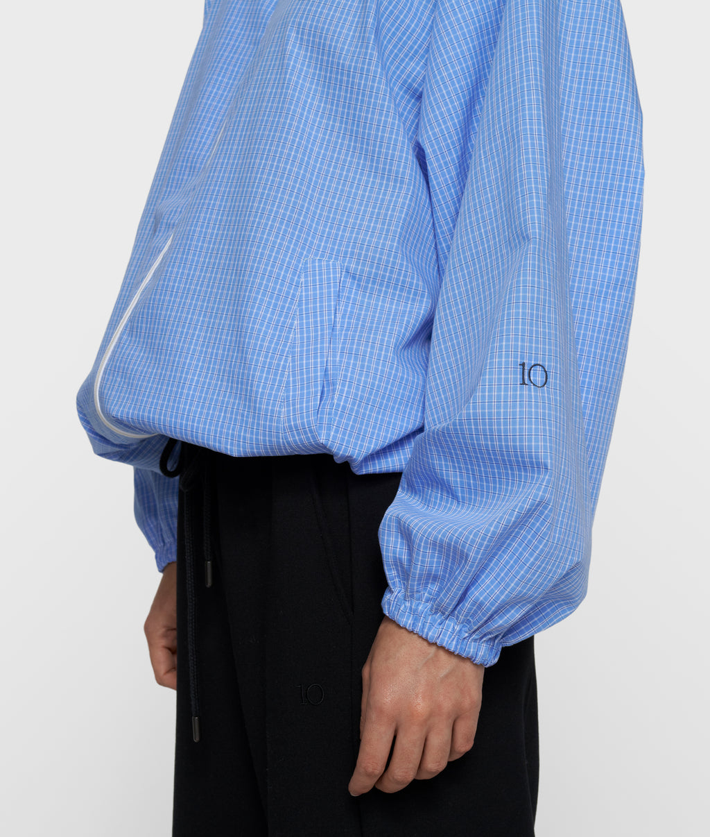 hooded jacket check | ultramarine