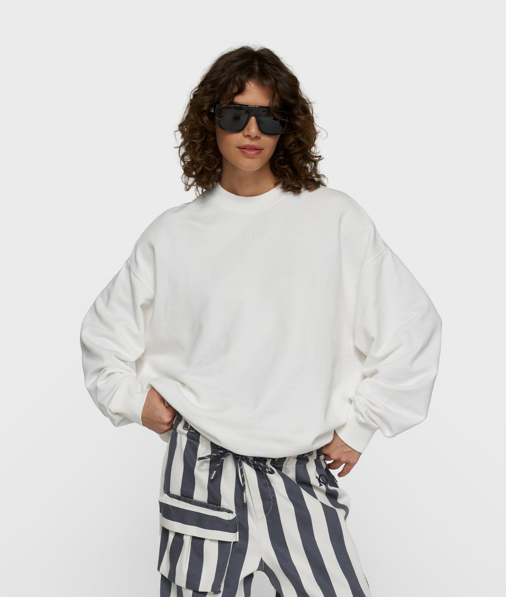 baseball sweater yin yang | ecru