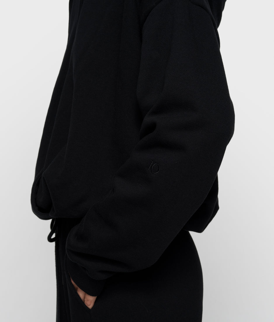 balloon wrap hoodie | black