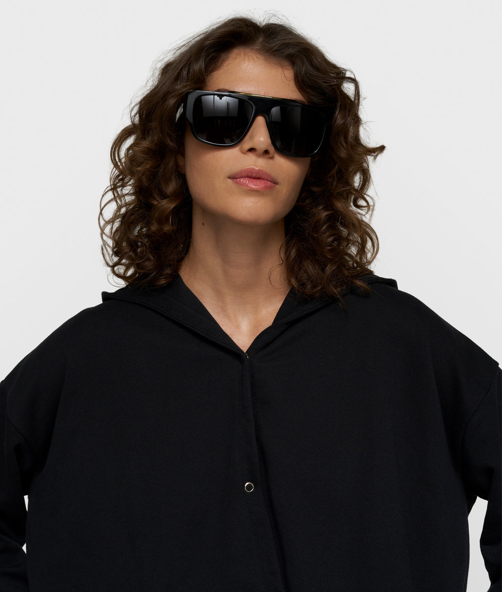 balloon wrap hoodie | black