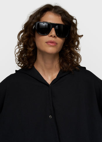 balloon wrap hoodie | black