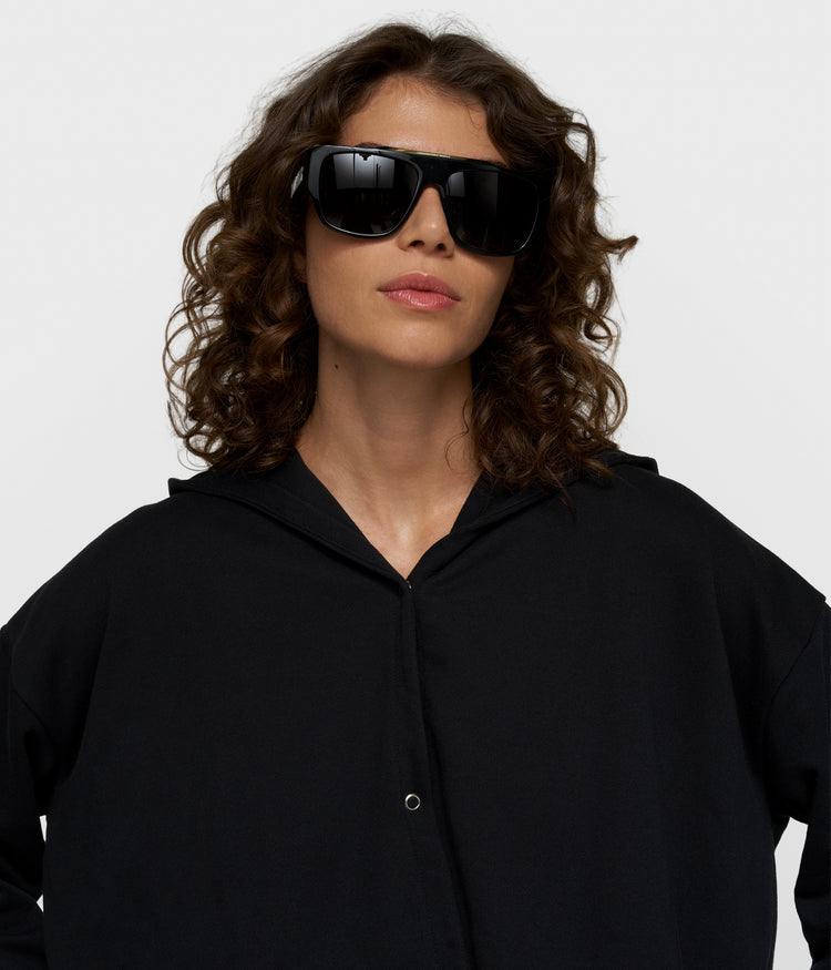 balloon wrap hoodie | black