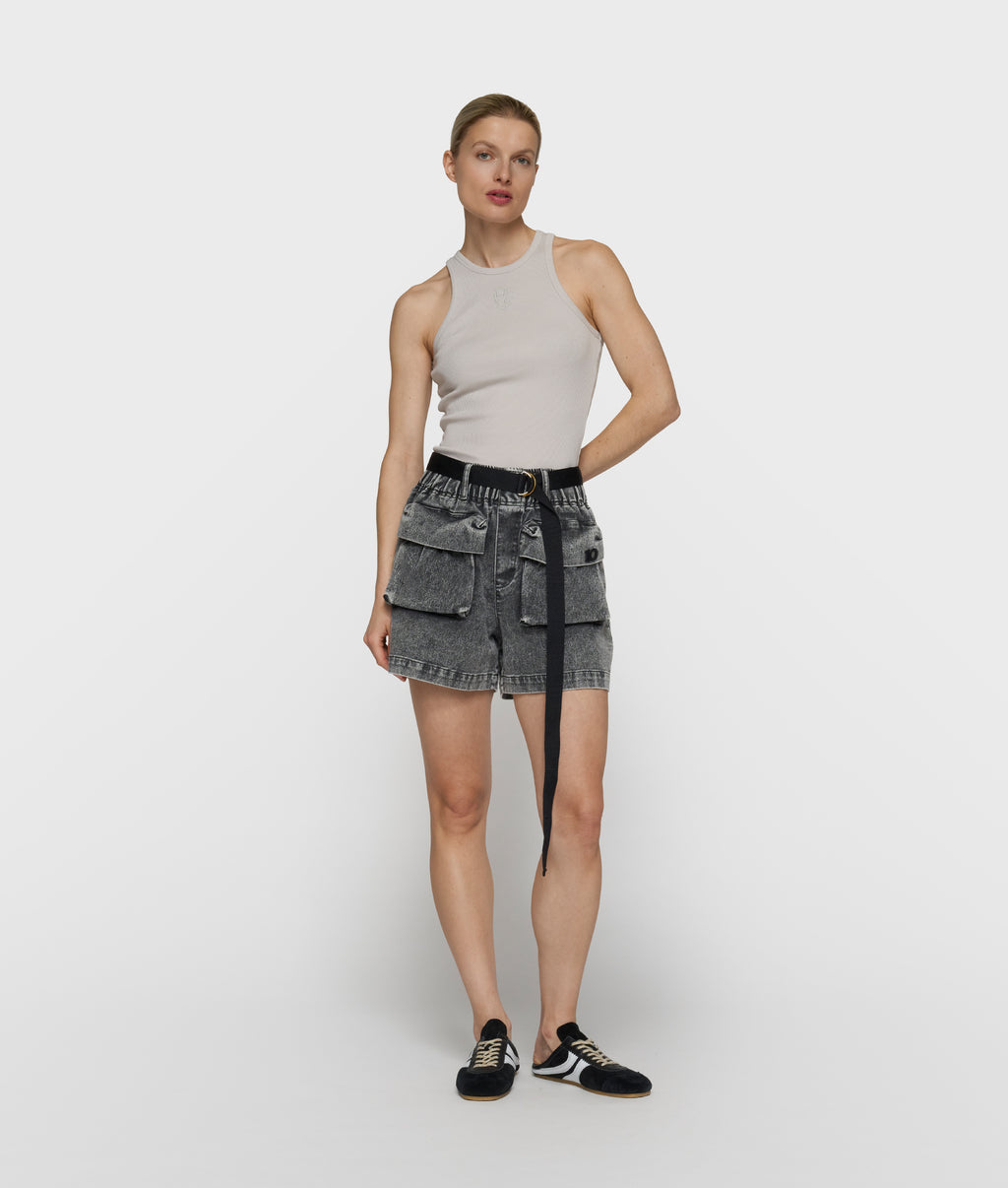 tank top rib | stone