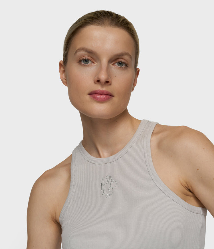tank top rib | stone
