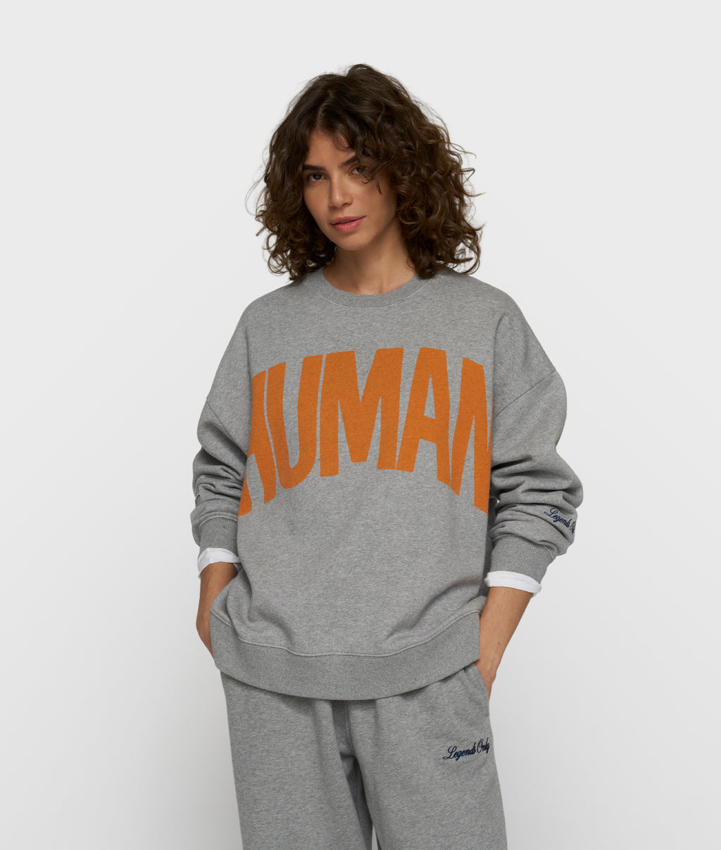 oversized sweater | light grey melee