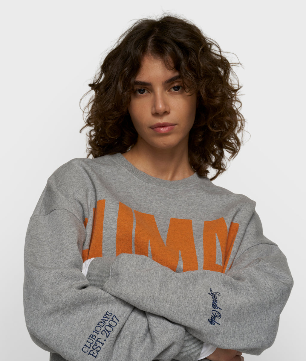 oversized sweater | light grey melee
