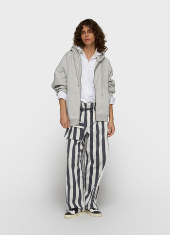 zip cardigan | light grey melee